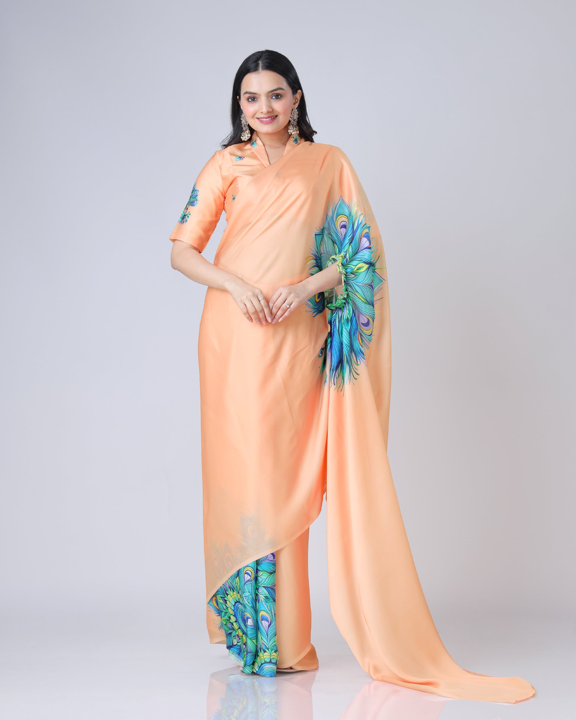 Exclusive Trendy Freehand Mandala Saree