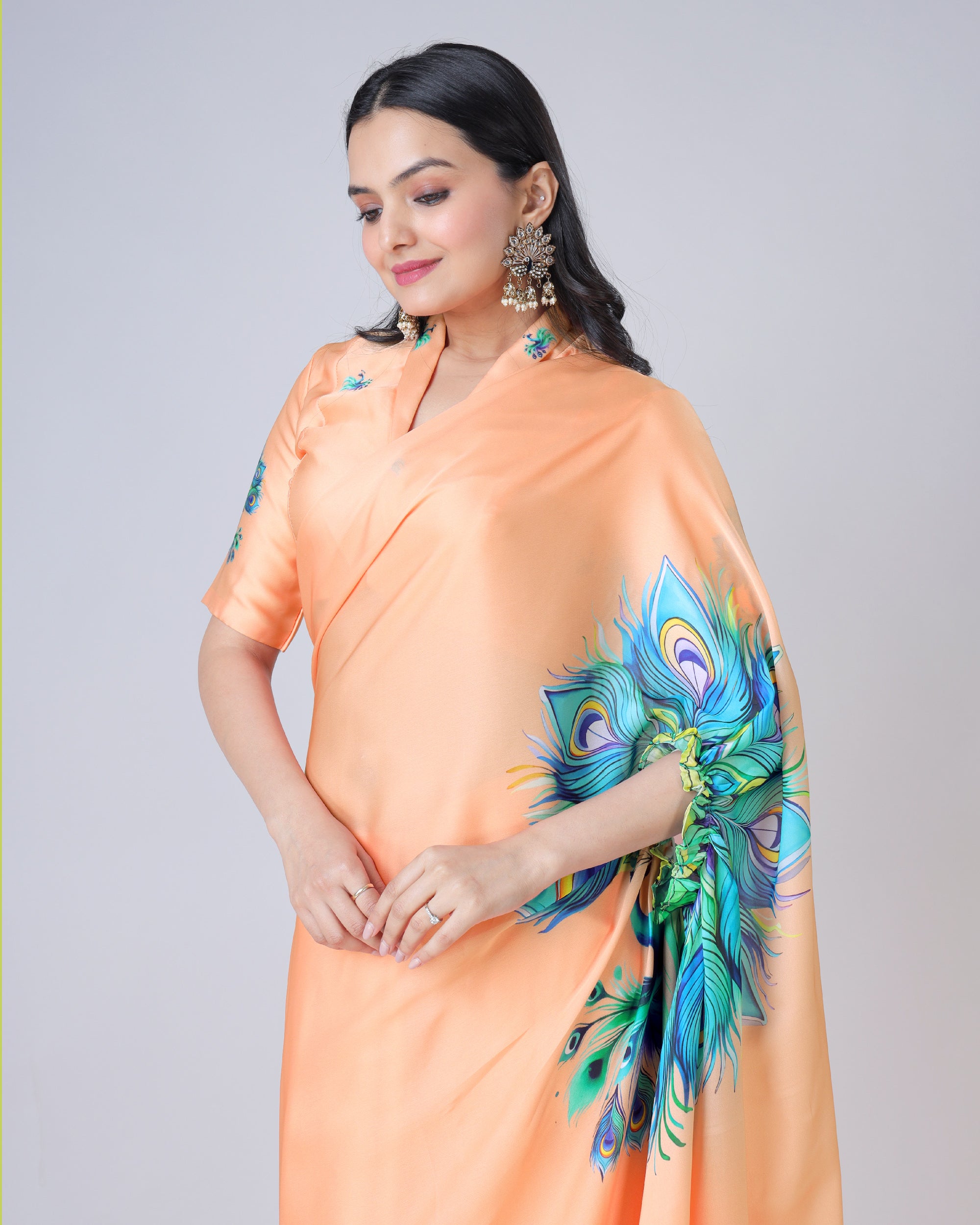 Exclusive Trendy Freehand Mandala Saree