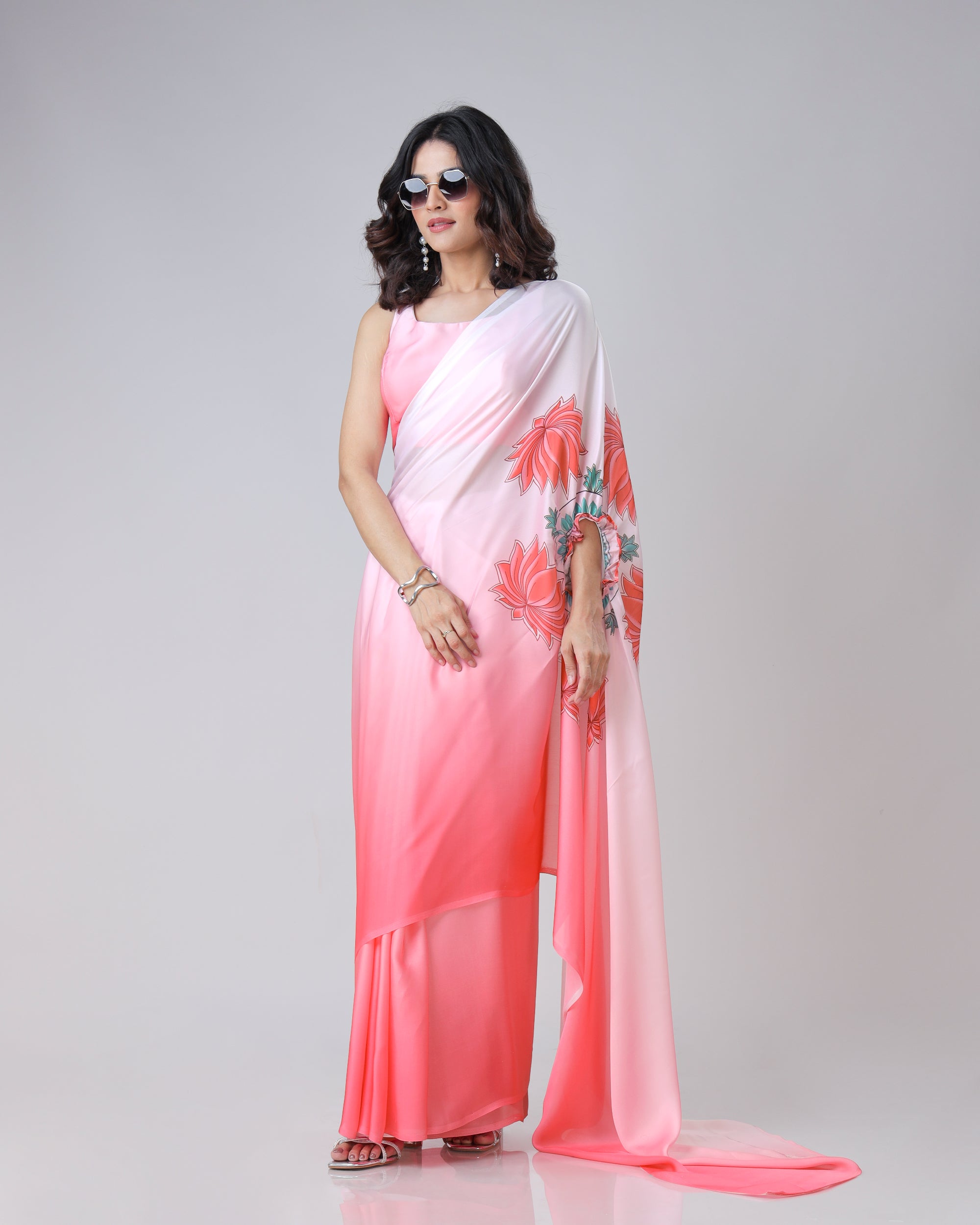 Exclusive Trendy Freehand Mandala Saree