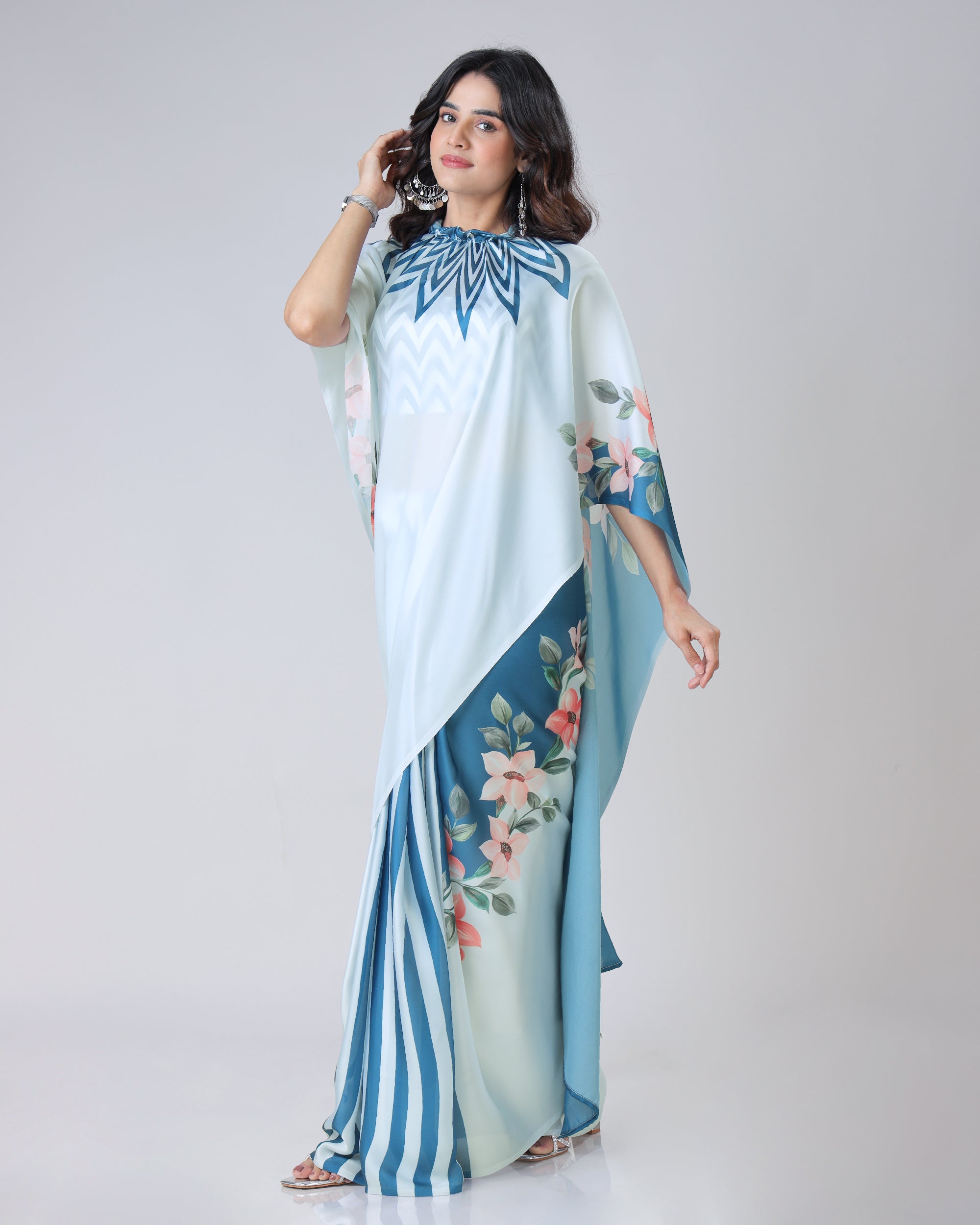 Exclusive Trendy Freehand Mandala Saree