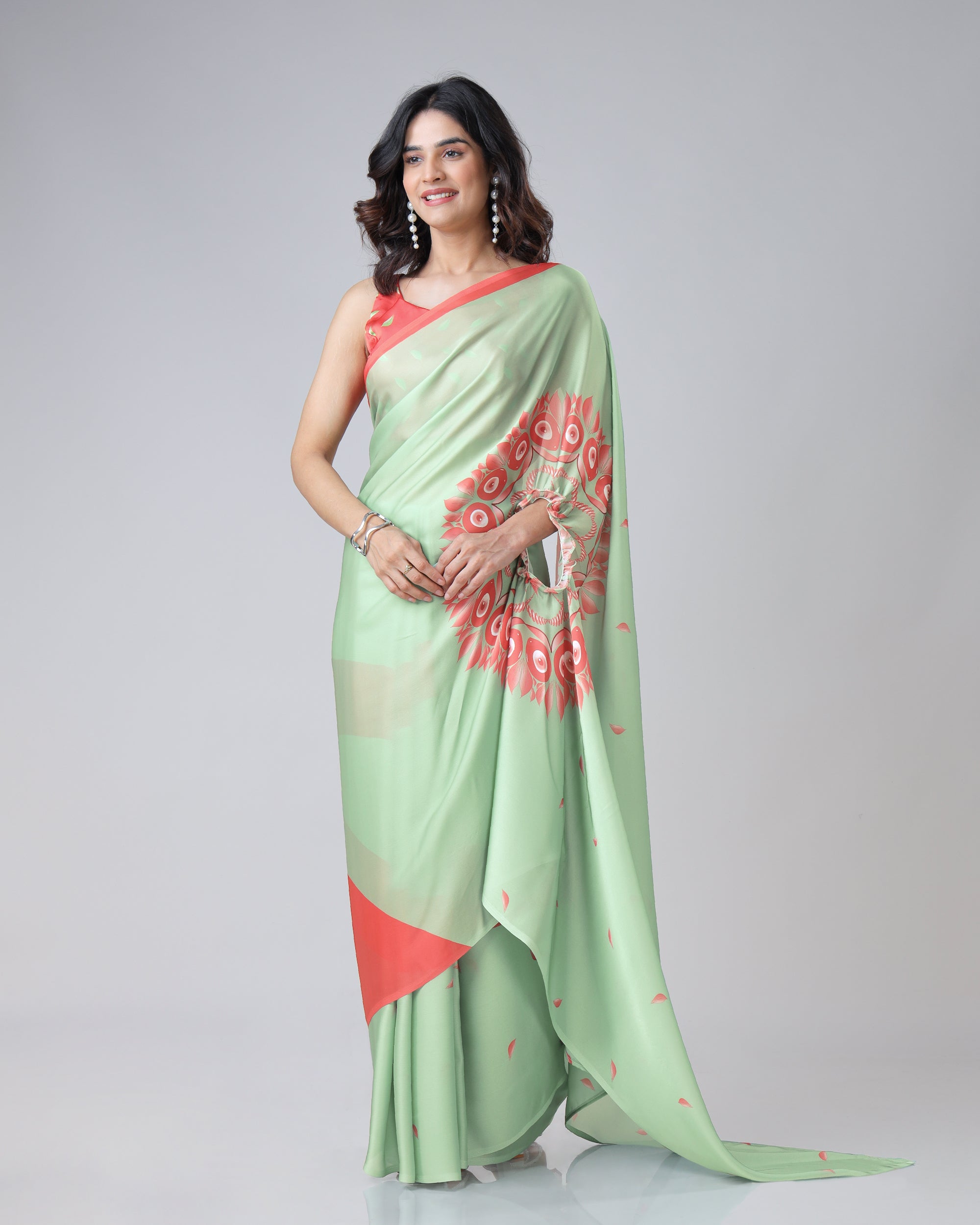 Exclusive Trendy Freehand Mandala Saree