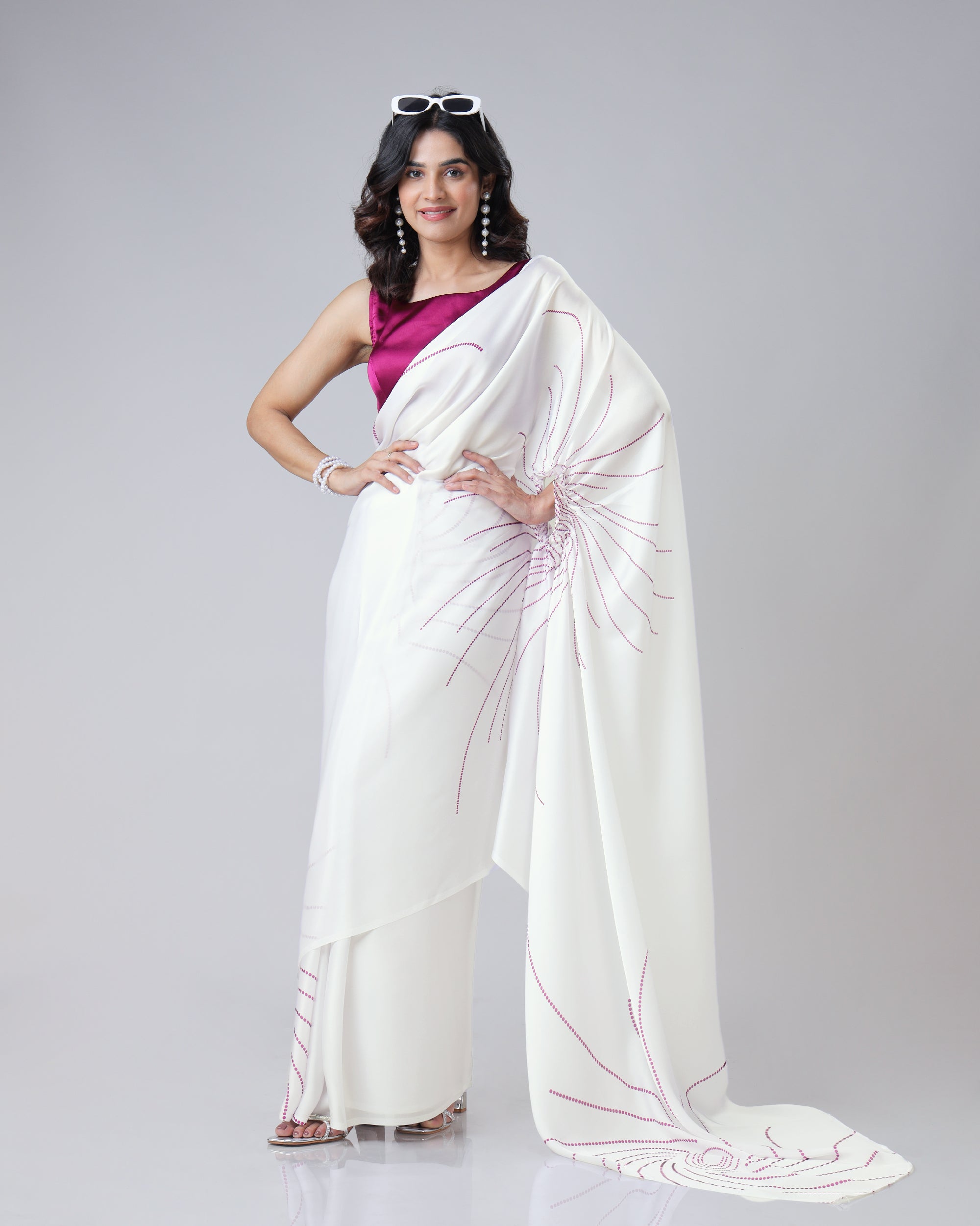 Exclusive Trendy Freehand Mandala Saree