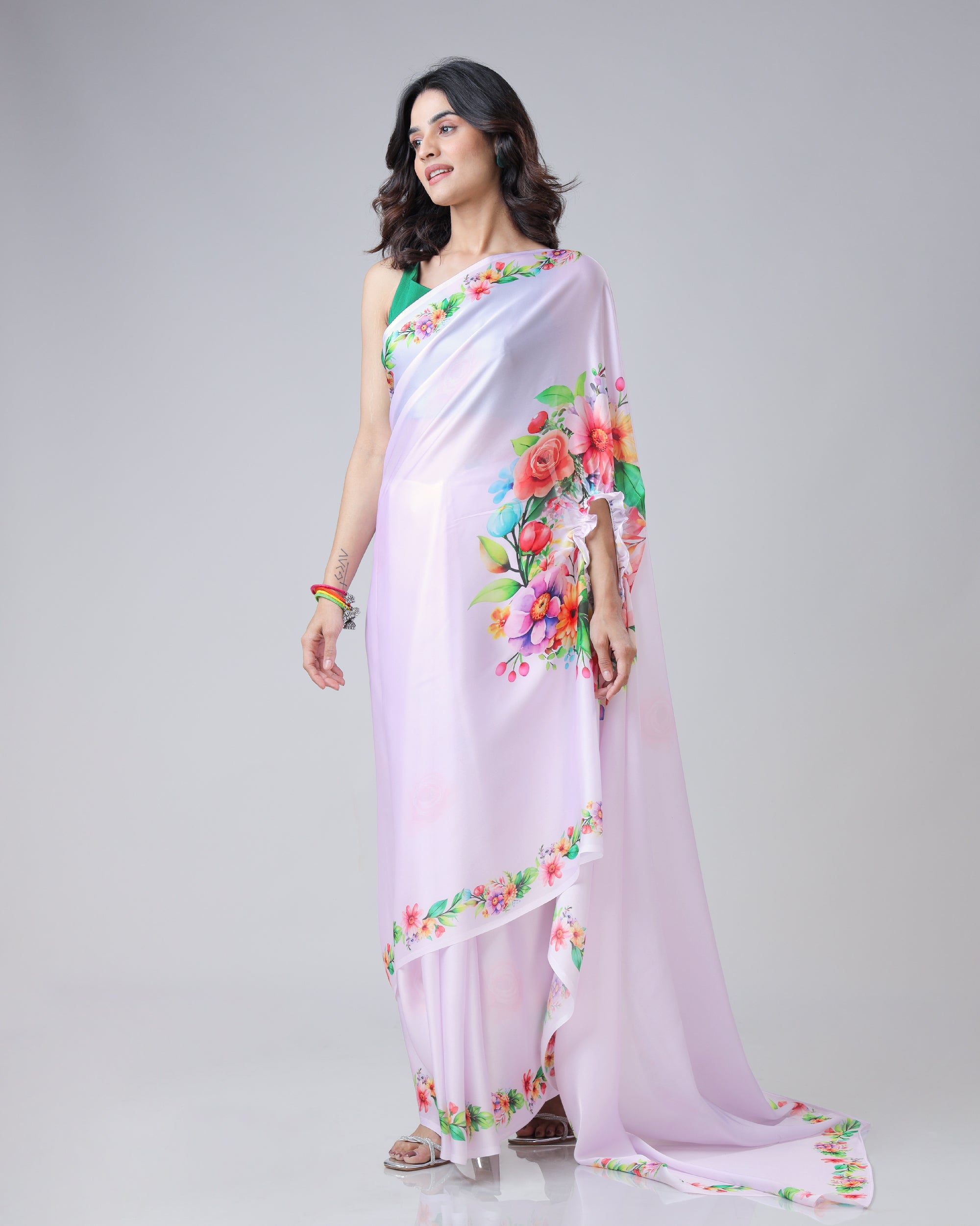 Exclusive Trendy Freehand Mandala Saree