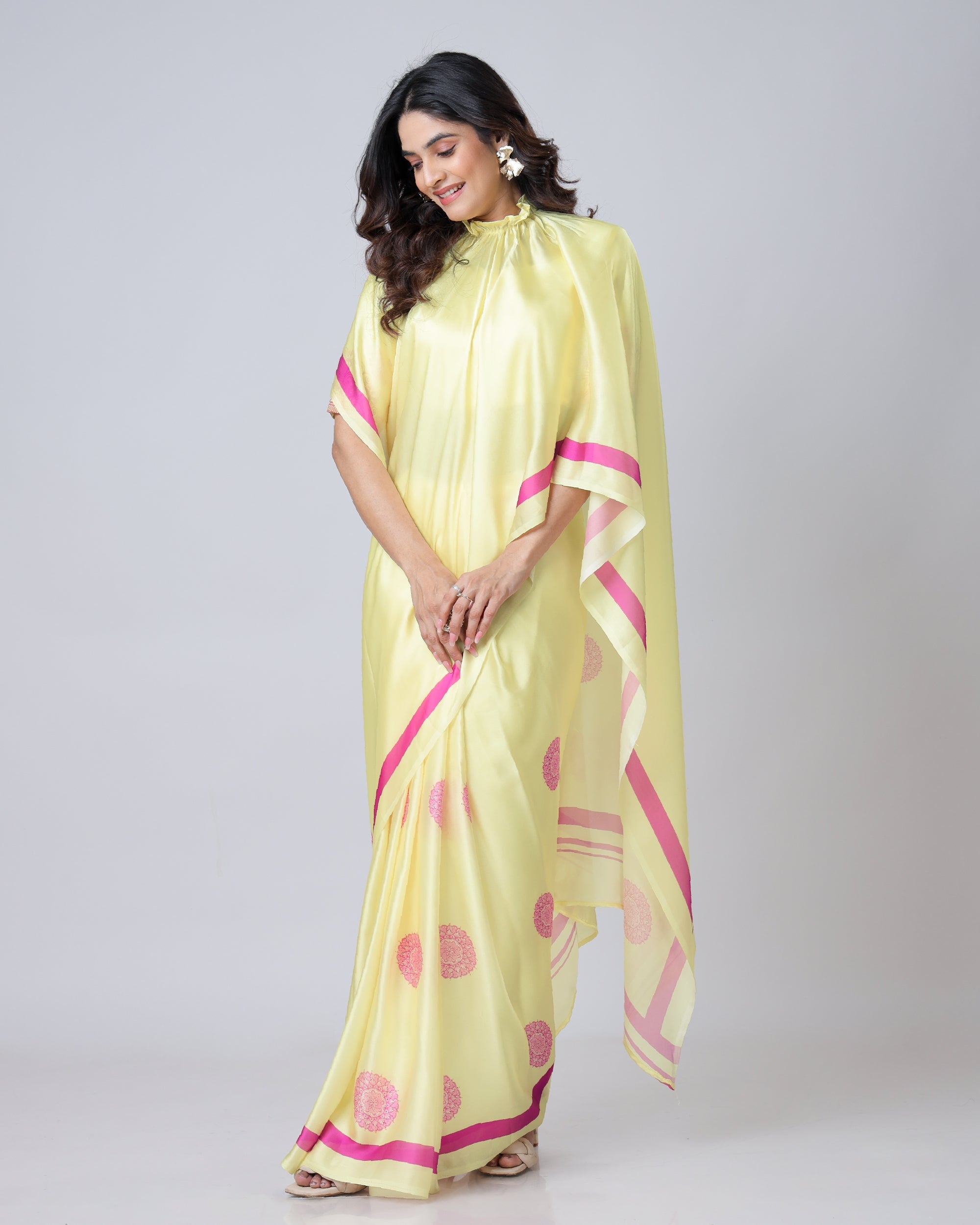 Exclusive Trendy Freehand Mandala Saree