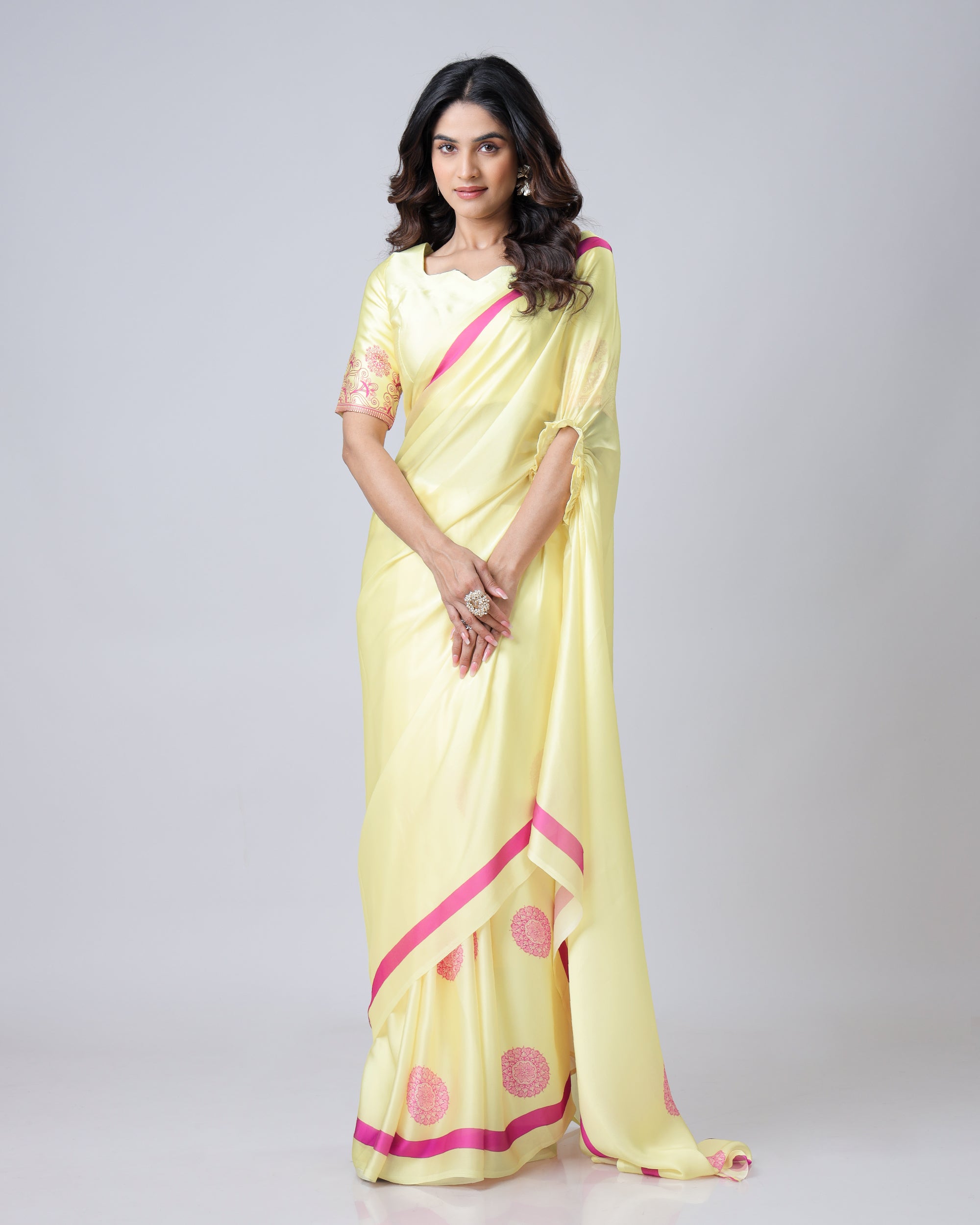 Exclusive Trendy Freehand Mandala Saree