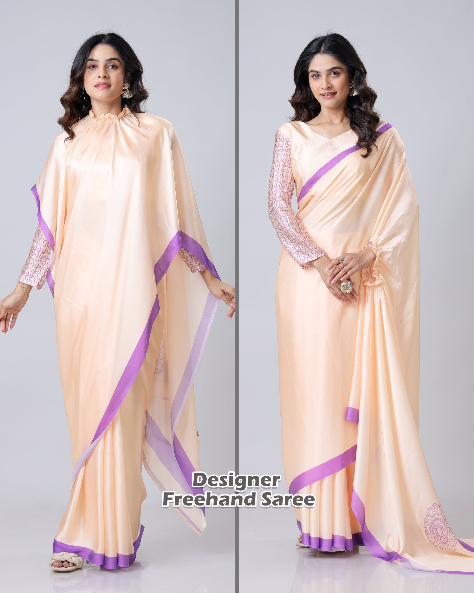 Exclusive Trendy Freehand Mandala Saree