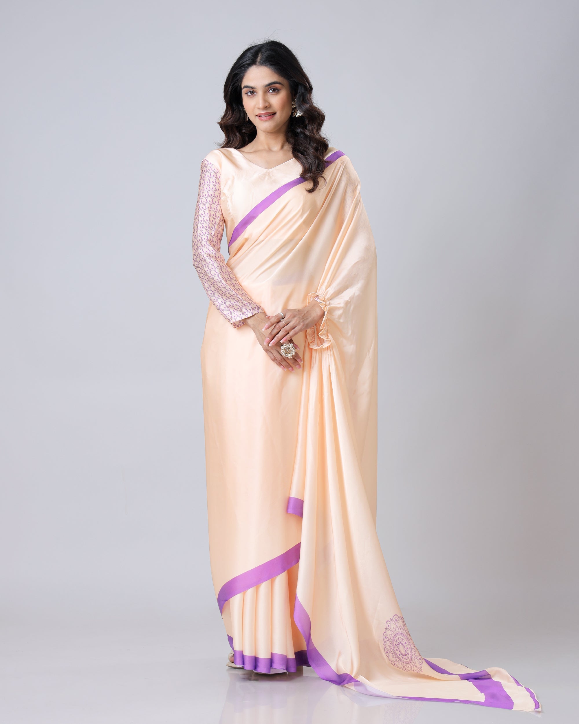 Exclusive Trendy Freehand Mandala Saree