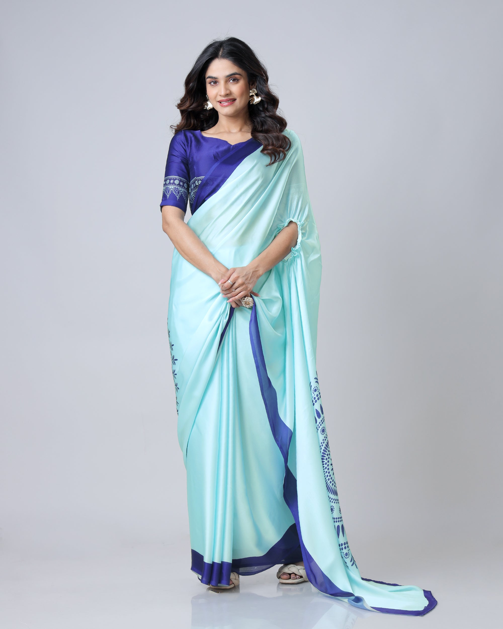 Exclusive Trendy Freehand Mandala Saree
