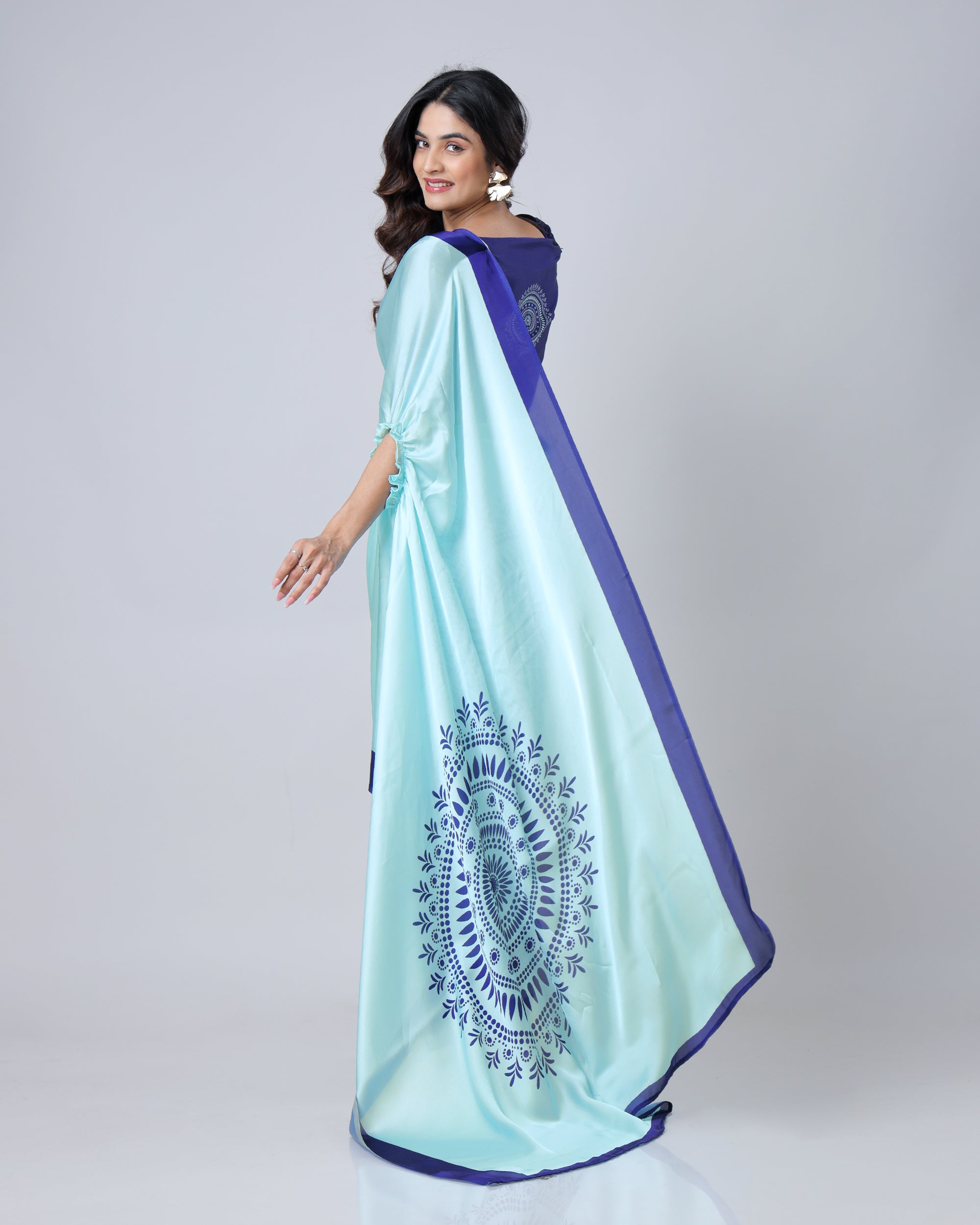 Exclusive Trendy Freehand Mandala Saree
