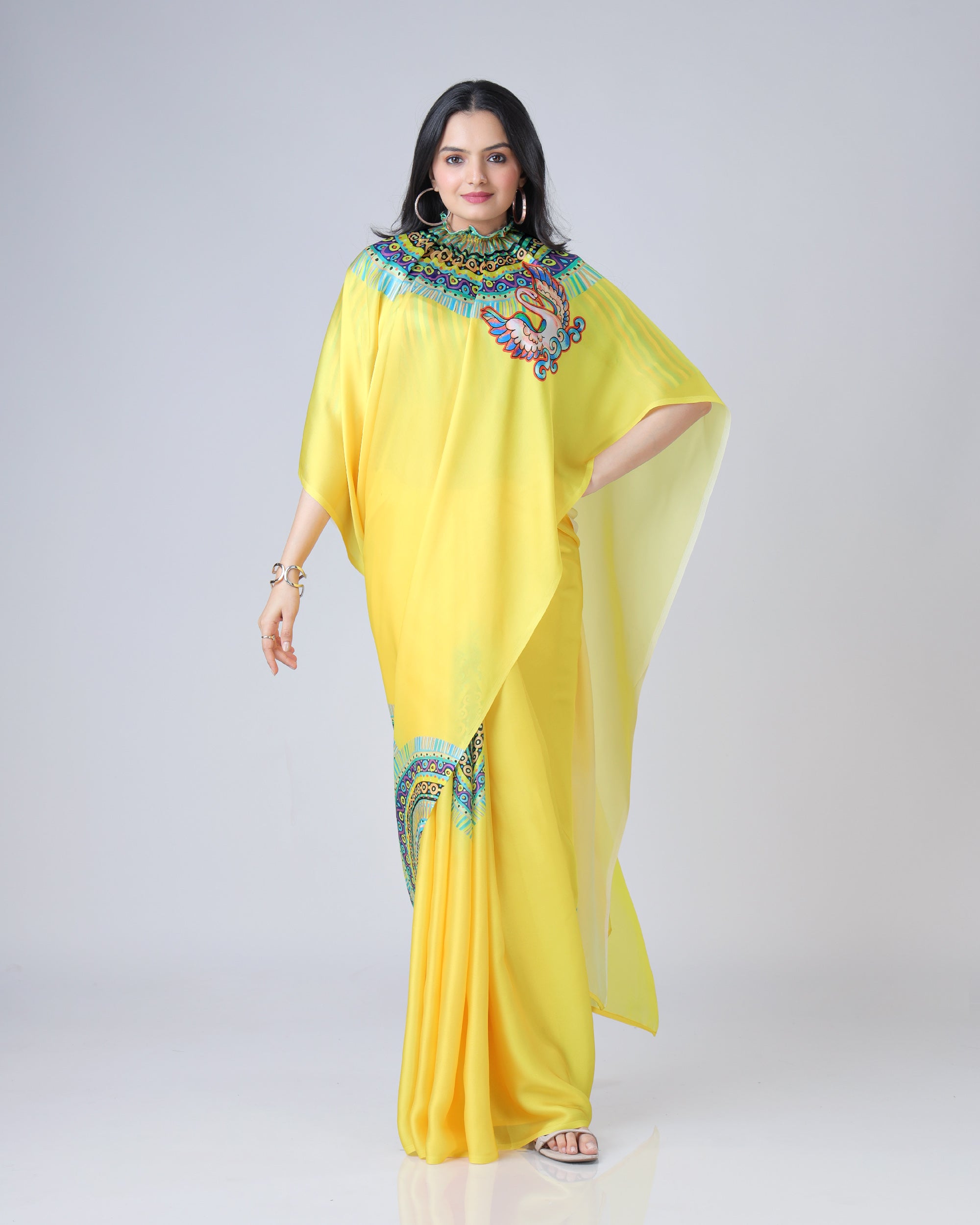Exclusive Trendy Freehand Mandala Saree