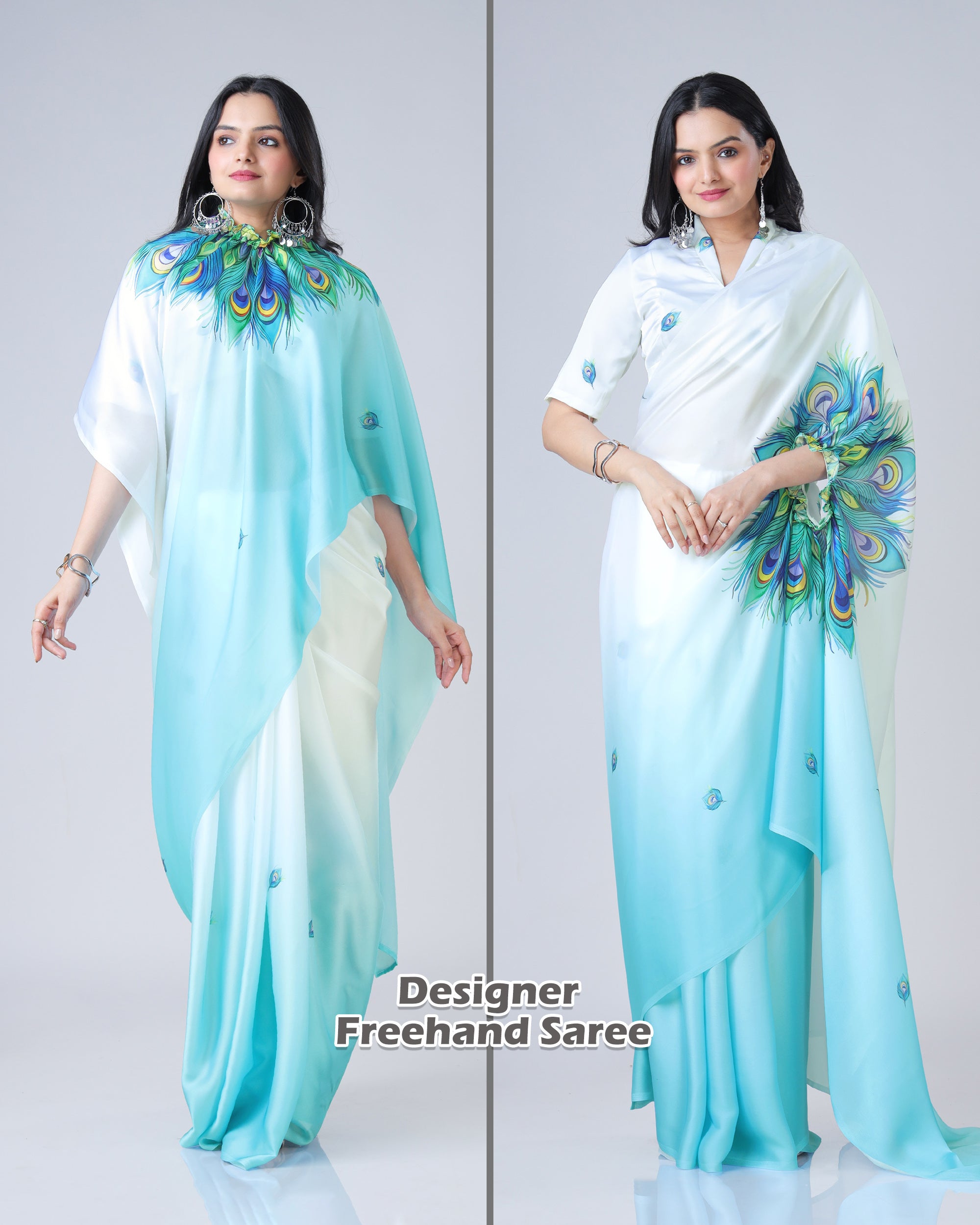 Exclusive Trendy Freehand Mandala Saree