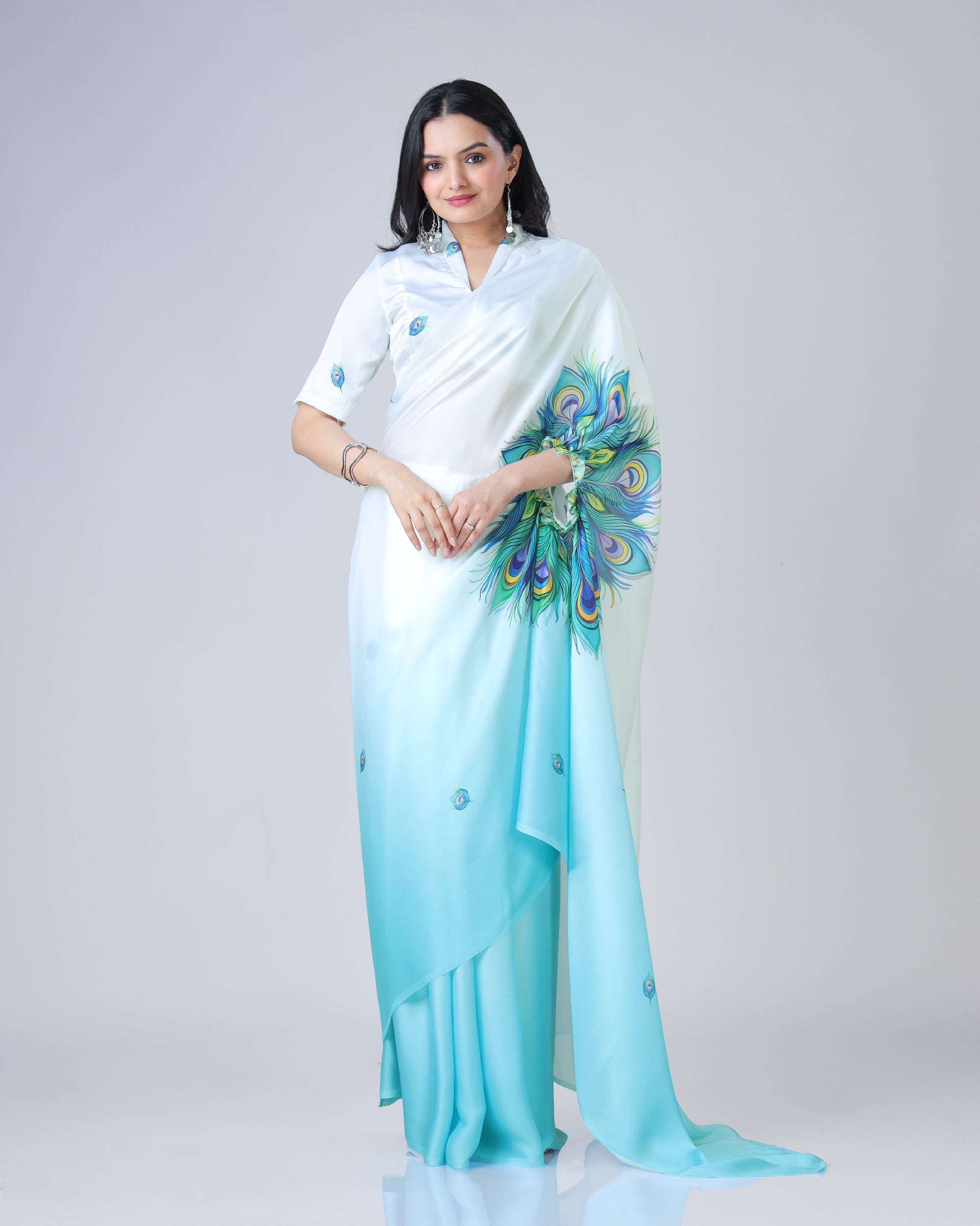 Exclusive Trendy Freehand Mandala Saree