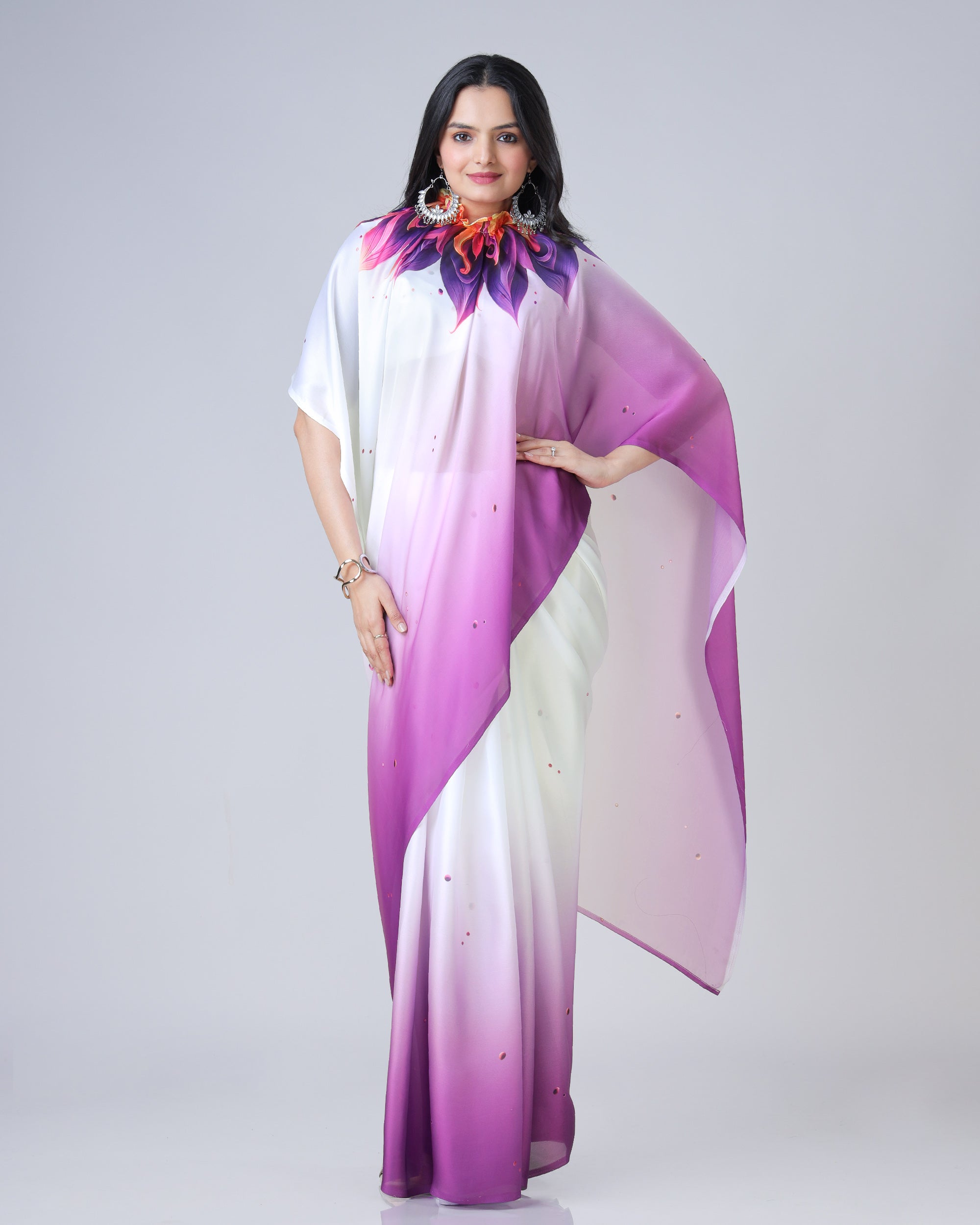 Exclusive Trendy Freehand Mandala Saree