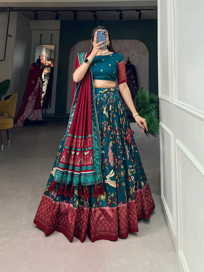 PatolaNoor Lehenga Set – Ethnic Prints with Gotta Patti Borders-Minimum Qty -10 Pic