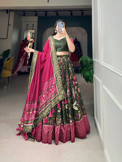 PatolaNoor Lehenga Set – Ethnic Prints with Gotta Patti Borders-Minimum Qty -10 Pic