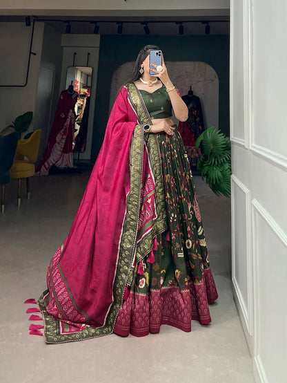 PatolaNoor Lehenga Set – Ethnic Prints with Gotta Patti Borders-Minimum Qty -10 Pic