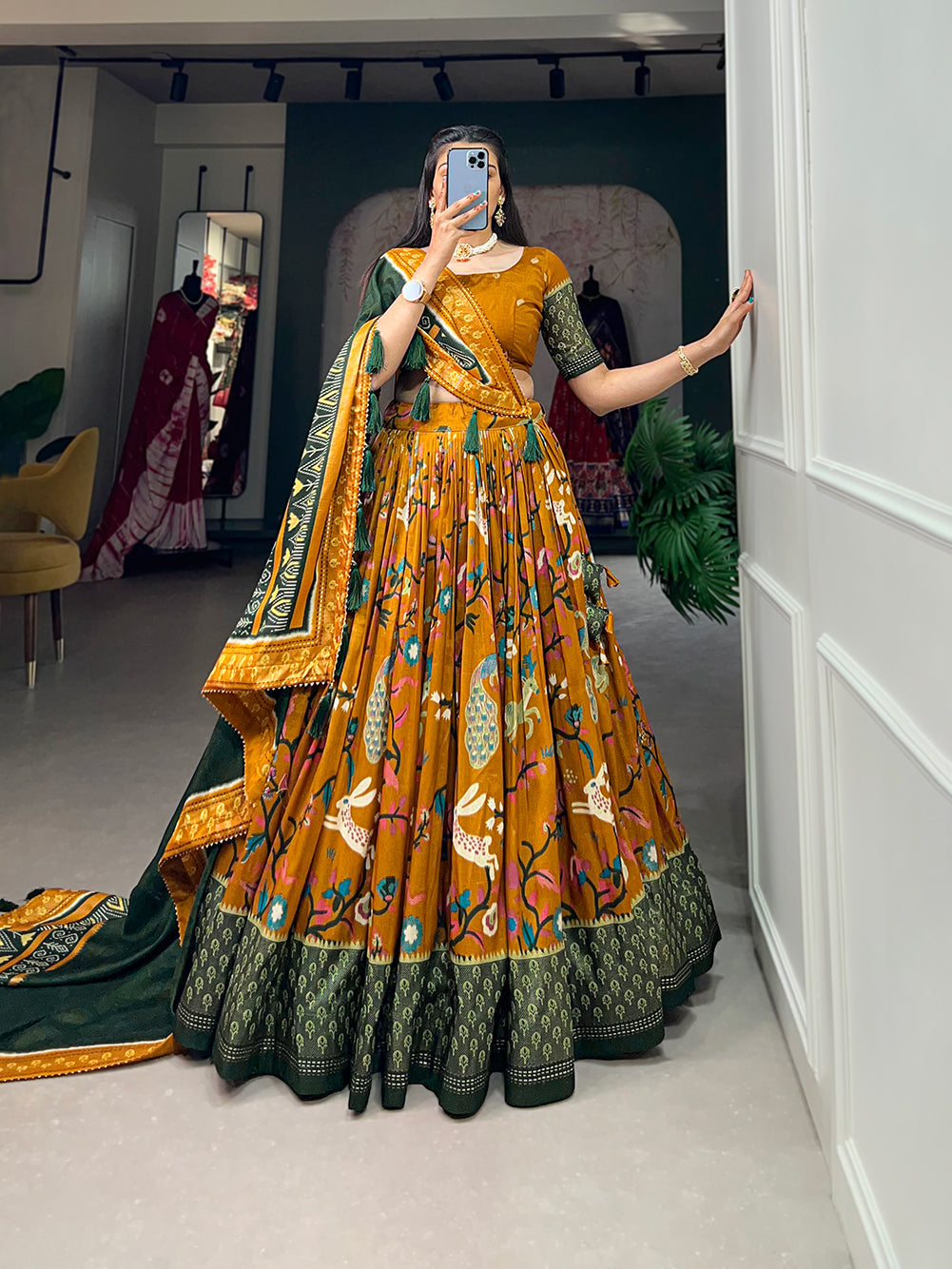 PatolaNoor Lehenga Set – Ethnic Prints with Gotta Patti Borders-Minimum Qty -10 Pic