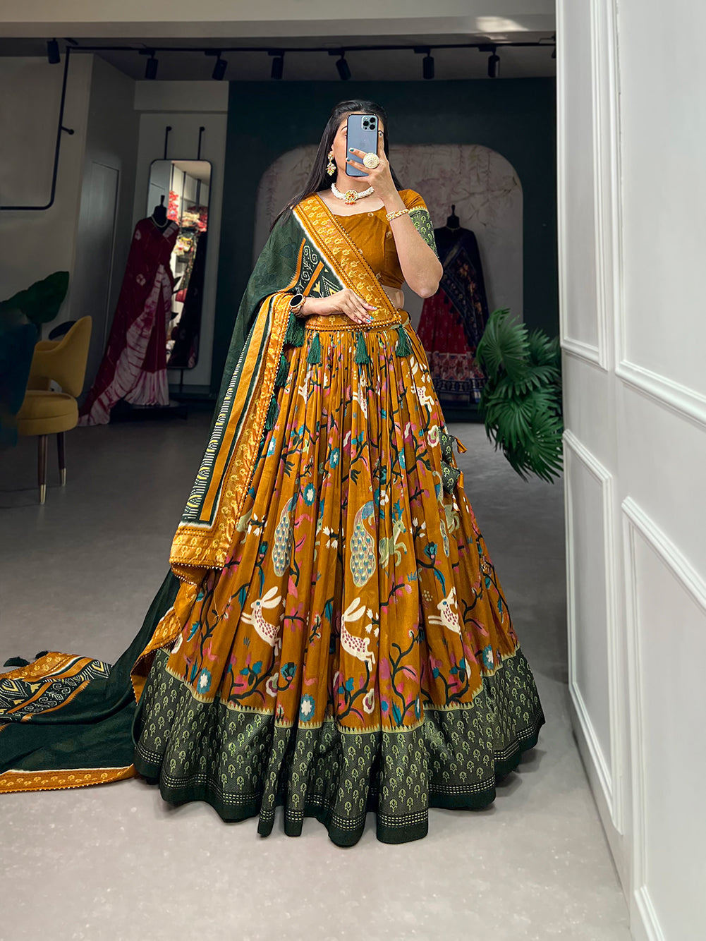 PatolaNoor Lehenga Set – Ethnic Prints with Gotta Patti Borders-Minimum Qty -10 Pic
