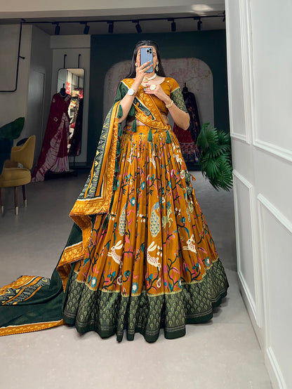 PatolaNoor Lehenga Set – Ethnic Prints with Gotta Patti Borders-Minimum Qty -10 Pic