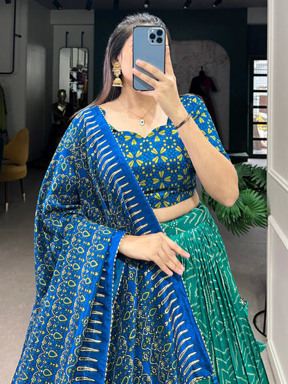 BhavyaKari Lehenga – Regal Prints with Foil And Lace Luxe-Minimum Qty -10 Pic