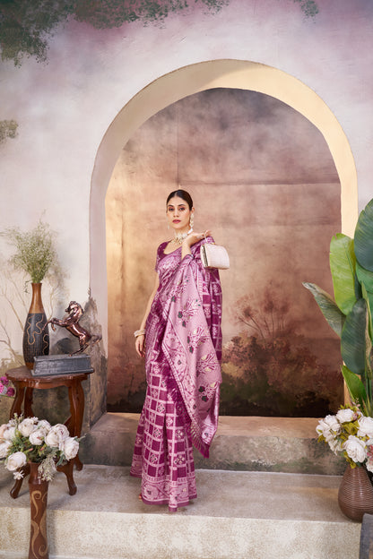 Luxurious Gharchola Bandhani Cotton Saree With Unstitched Blouse