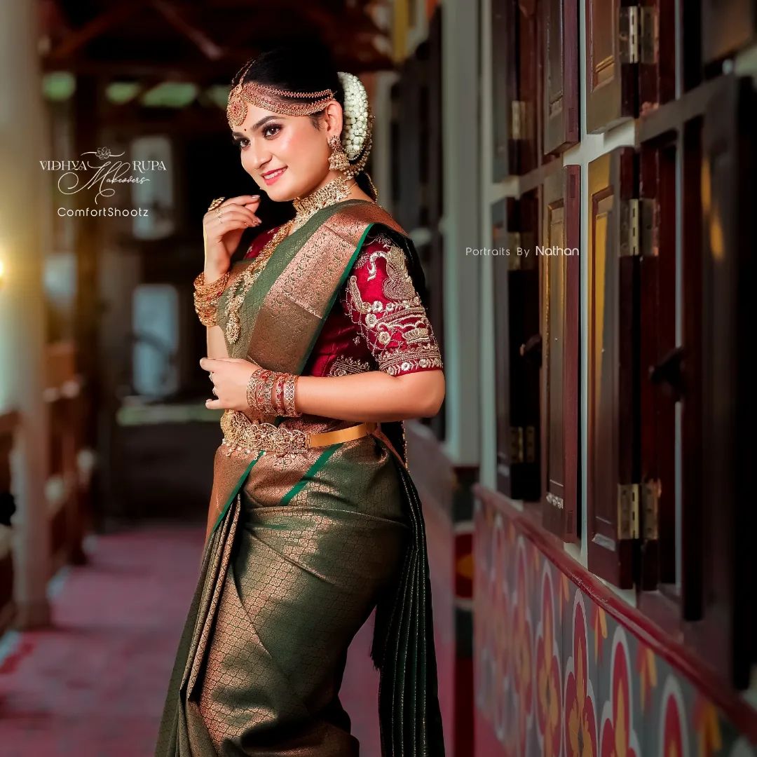 RoyalRaaga: Embellished Banarasi Saree with Golden Jacquard And Heritage Motifs