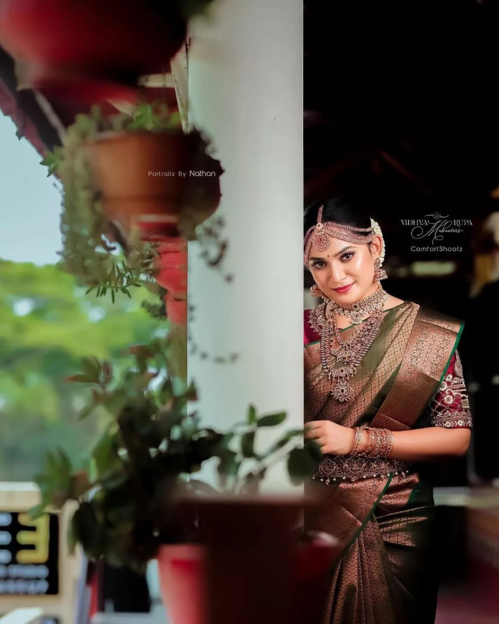 RoyalRaaga: Embellished Banarasi Saree with Golden Jacquard And Heritage Motifs