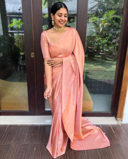 ZariVerve: Elegantly Embellished Saree in Seamless Golden Weave