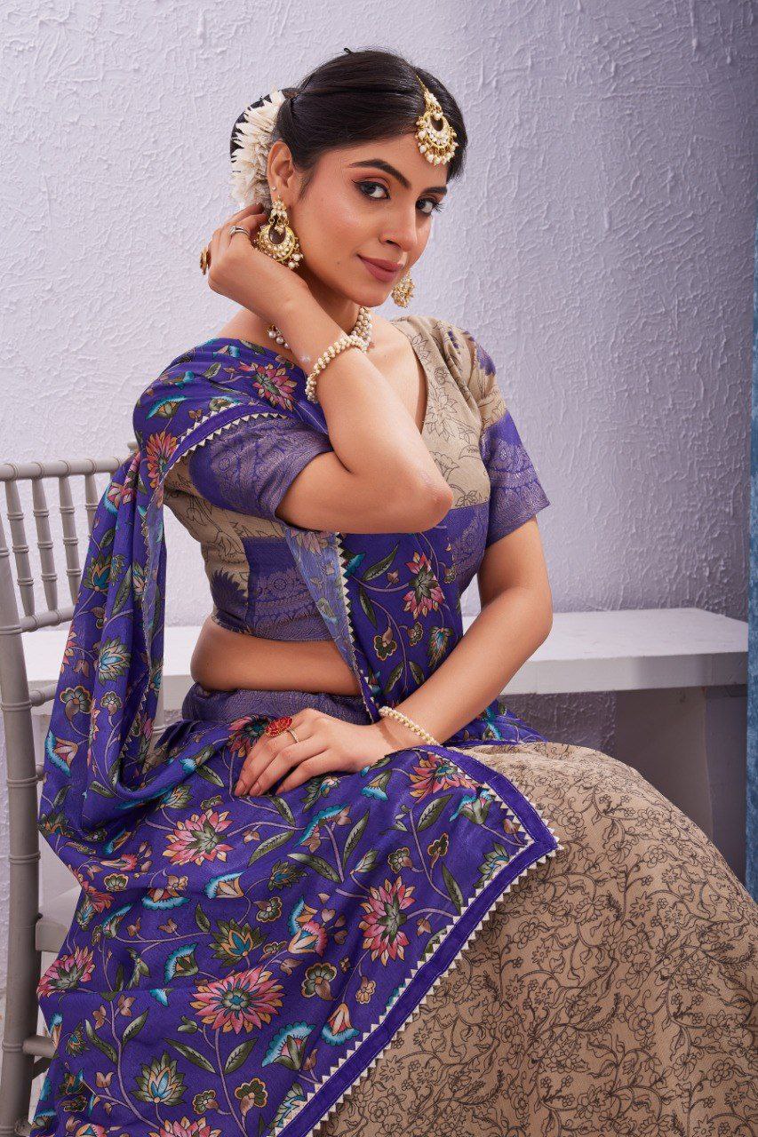 Royal Dandia Mix Patola Dola Cotton Silk Lehega With Unstitched Blouse and Dupatta