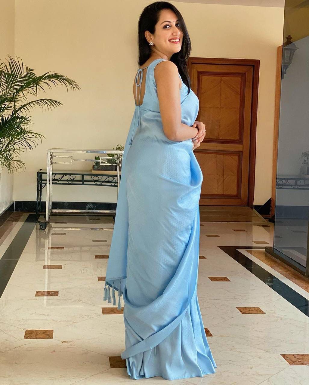 Runglory Sky Blue Serenity Saree