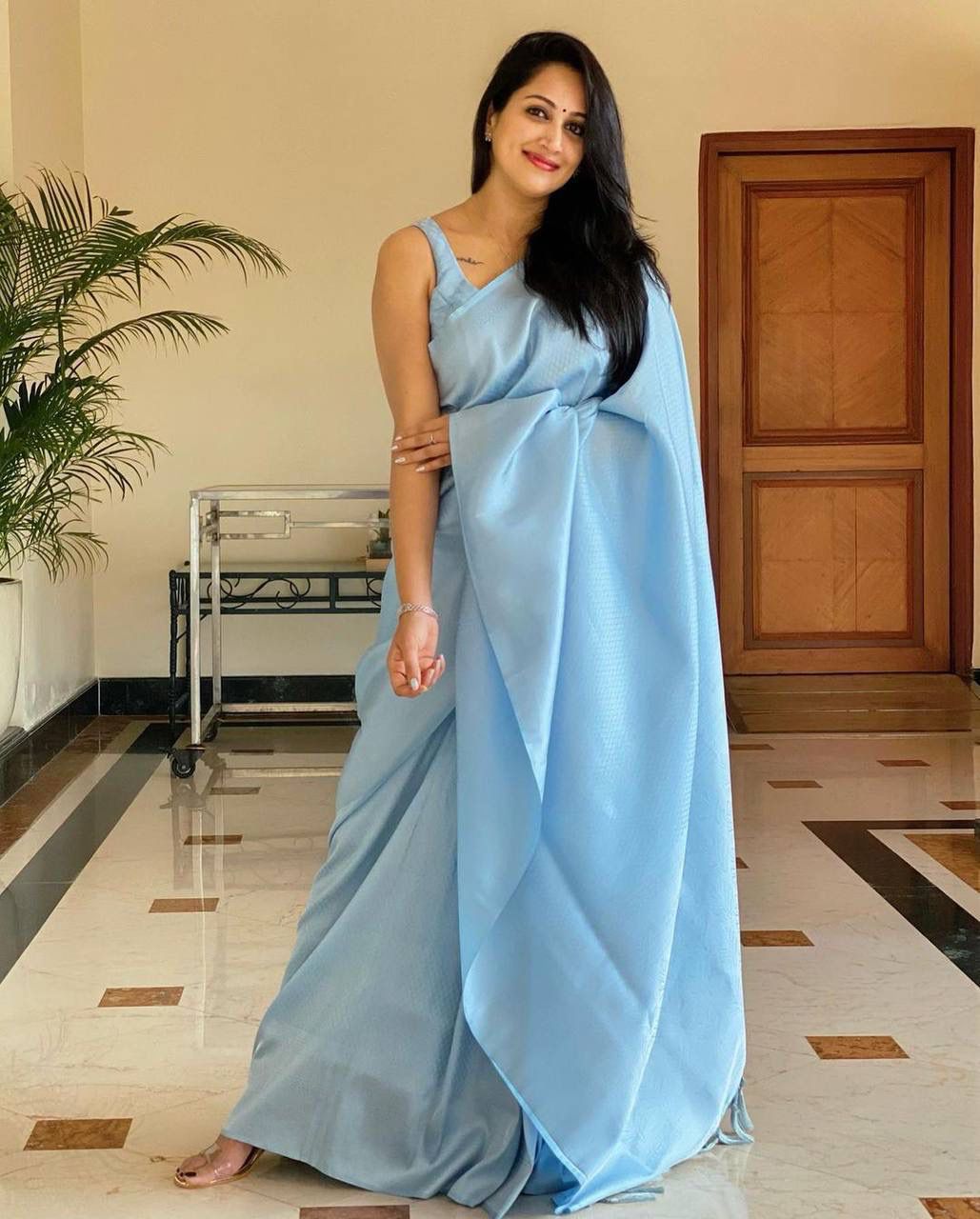 Runglory Sky Blue Serenity Saree
